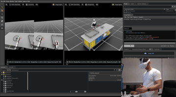 Teleoperation in NVIDIA Isaac Sim environment