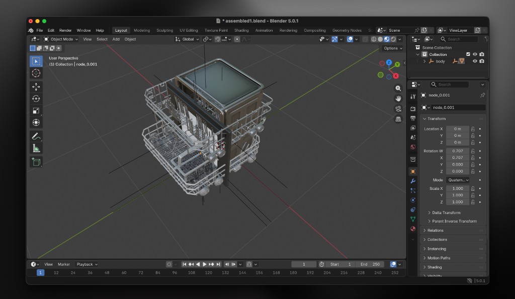 Placement iteration 1 isometric view