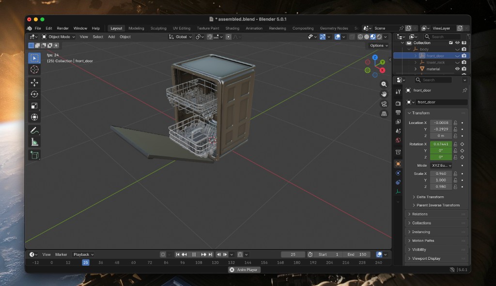 Placement iteration 6 isometric view